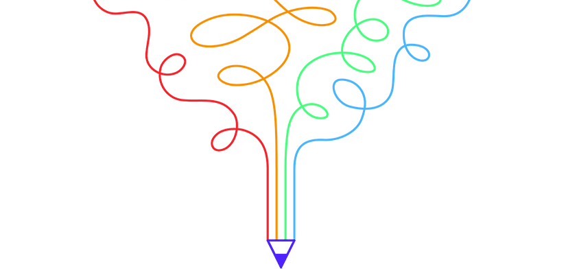 colored pencil graphic for Senior Pride's LGBTQ 55+ Writer's Workshop