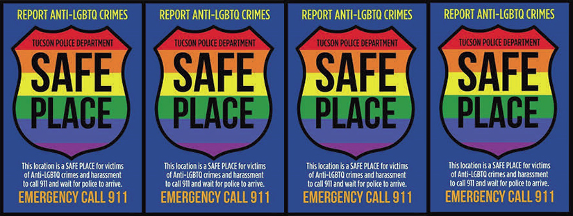 Tucson Police Department Safe Place Program decals